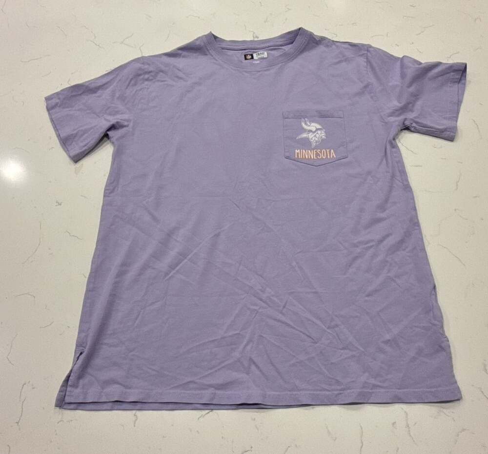 NFL Team Apparel Minnesota Vikings Pocket T-Shirt Size L Puppy